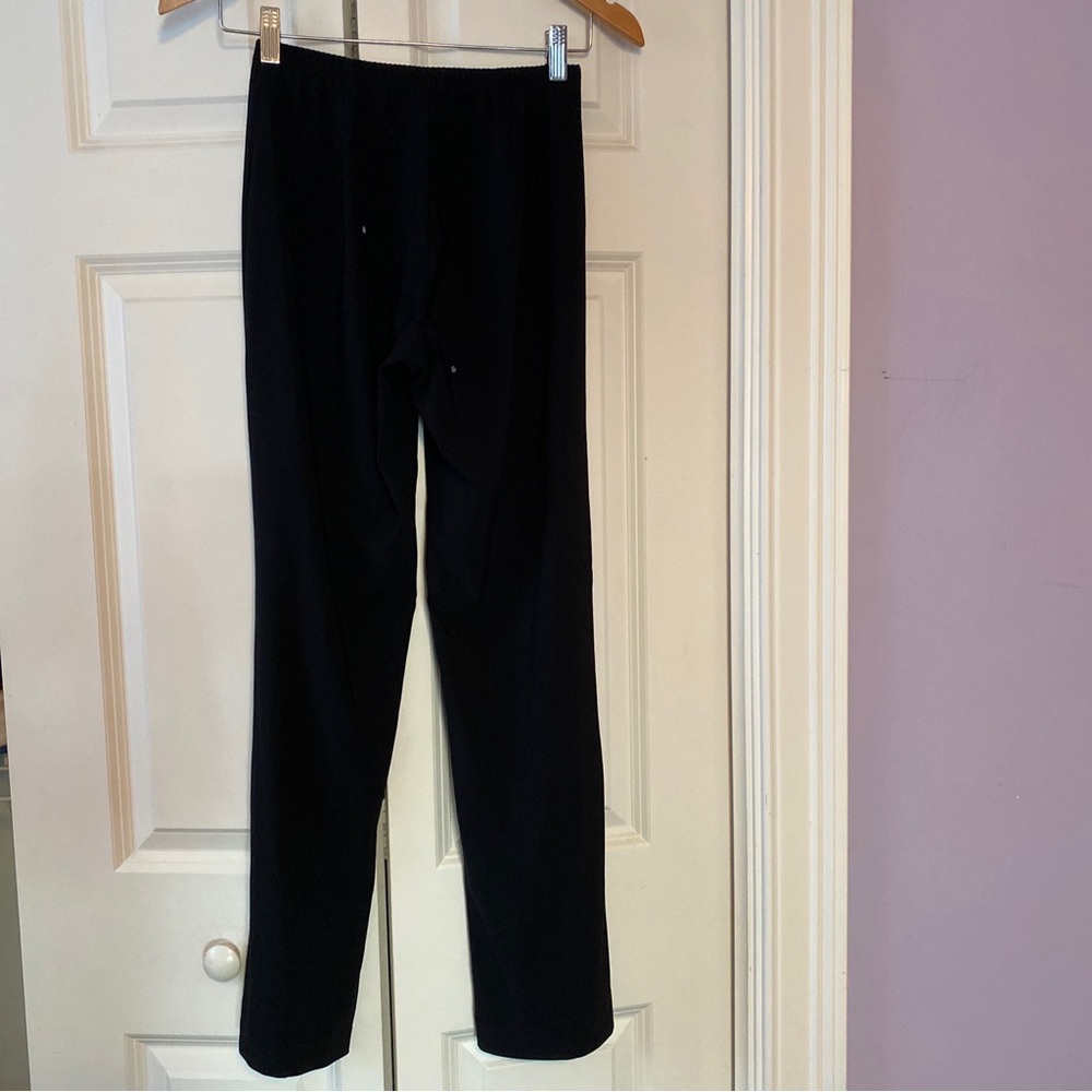 Porto Black Elastic Waist Straight Leg Pants Size 1 ( Sm / Med  )